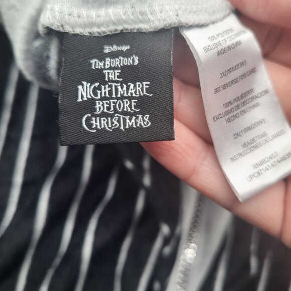 The Nightmare Before Christmas Jack Skellington Union Suit SZ 2XL 18W/20W Womens - Picture 7 of 10